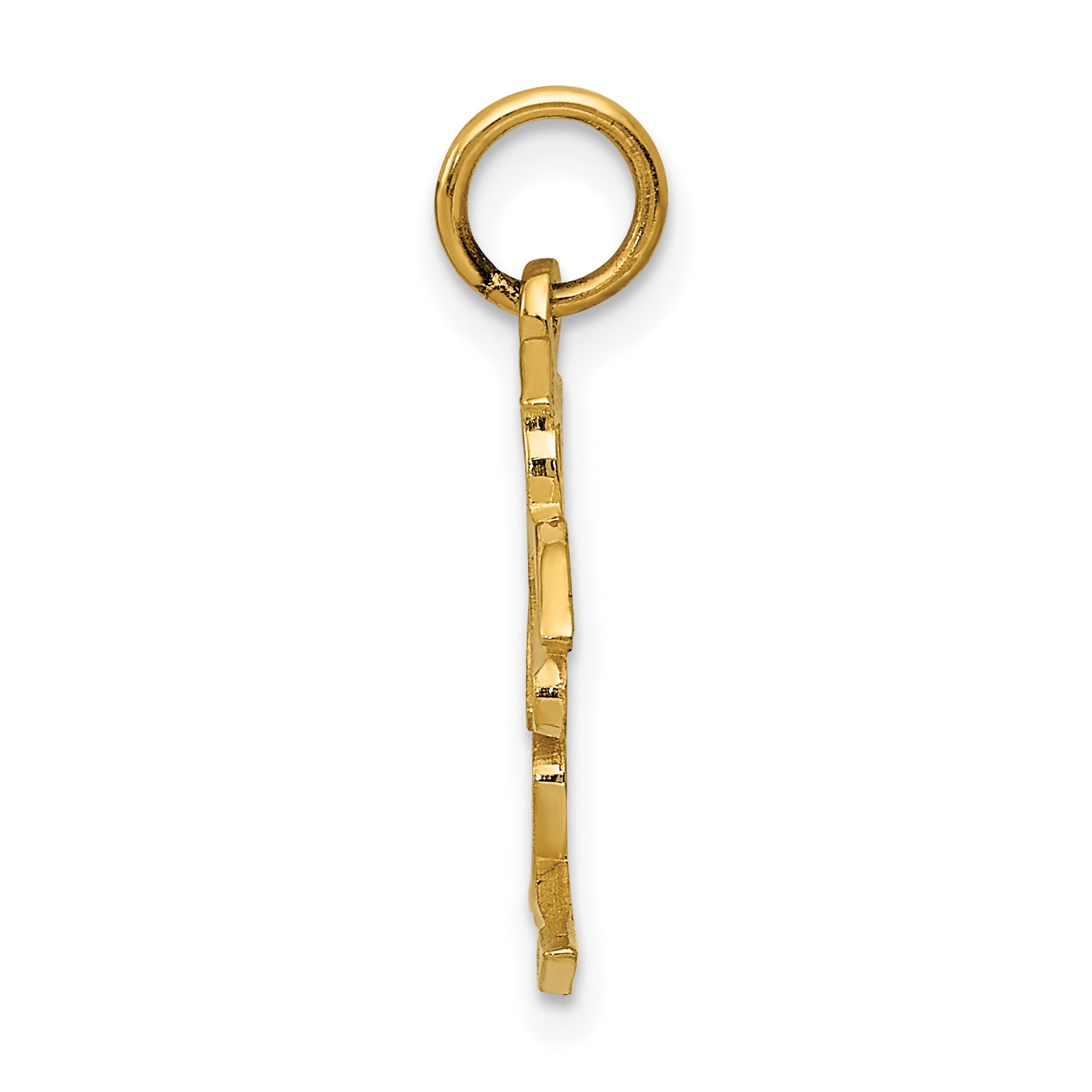 14K Gold Love Symbol Charm with Polished Satin Finish