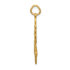 14K Gold Men's Themed Pendant with Polished Satin Finish