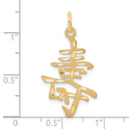 14K Gold Men's Themed Pendant with Polished Satin Finish