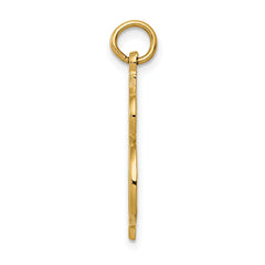 14K Gold Men's Polished Textured Dollar Sign Charm by Sophia Jewelers