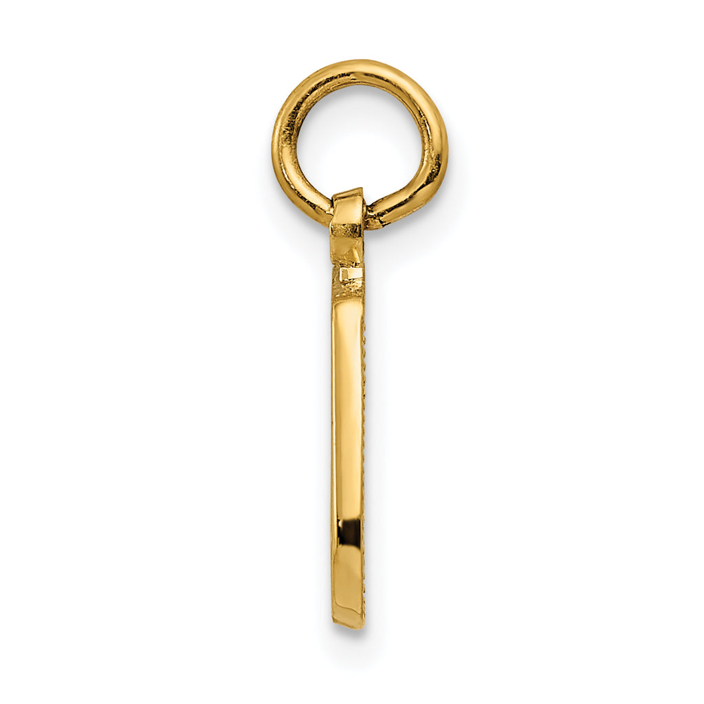14K Gold Musical Notes Charm with Polished Finish