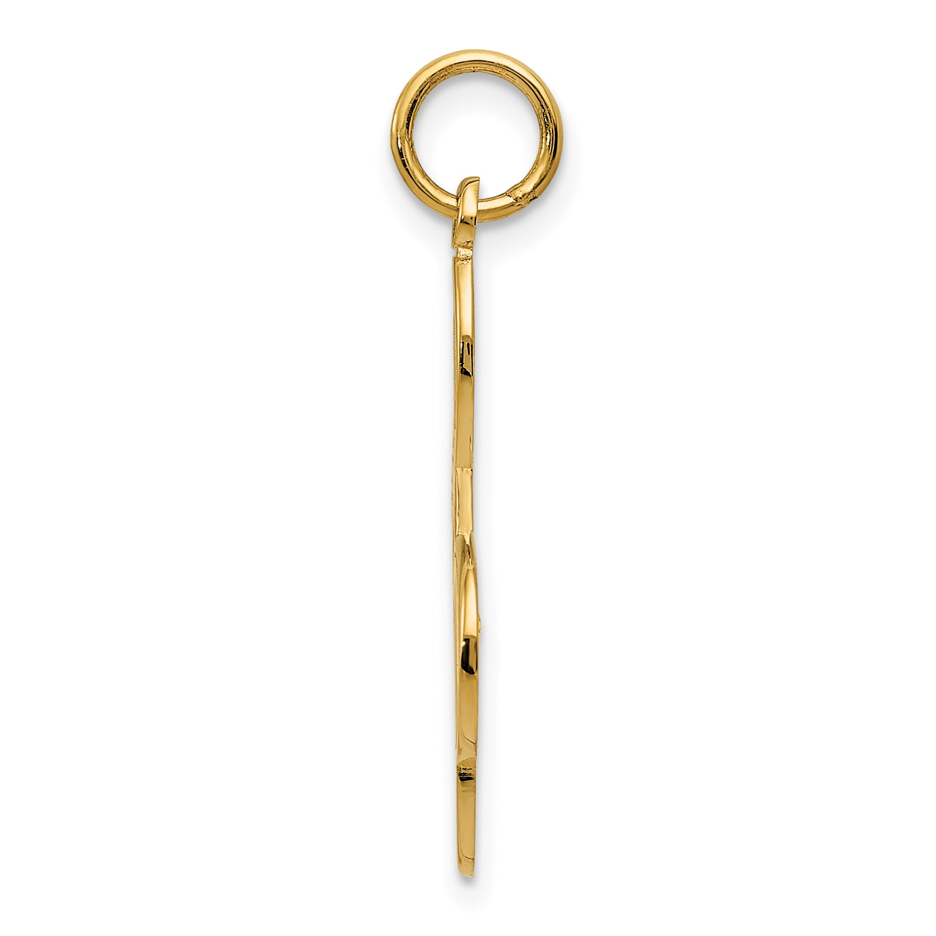Sophia Jewelers 14K Gold Treble Clef Charm with Textured Finish Secondary image