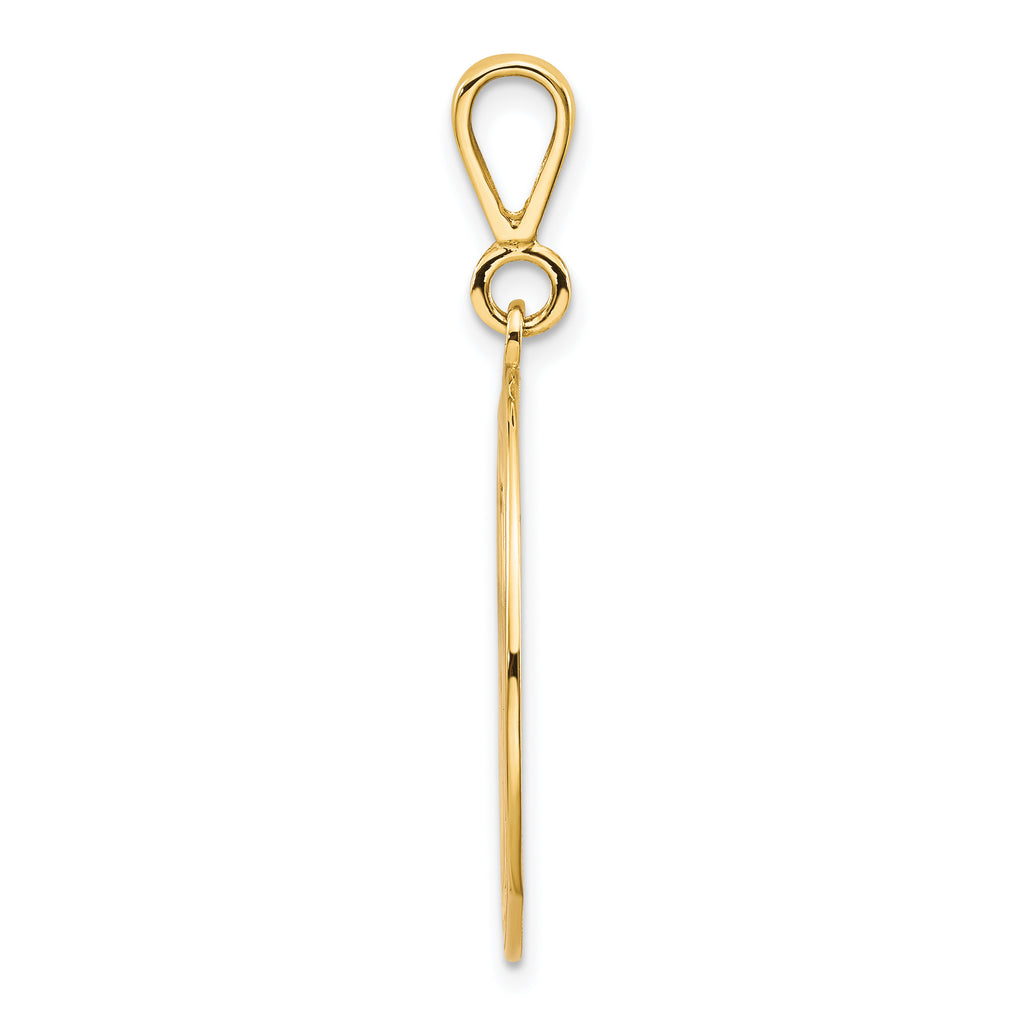 Sophia Jewelers 14K Gold Masonic Pendant with Polished Textured Finish