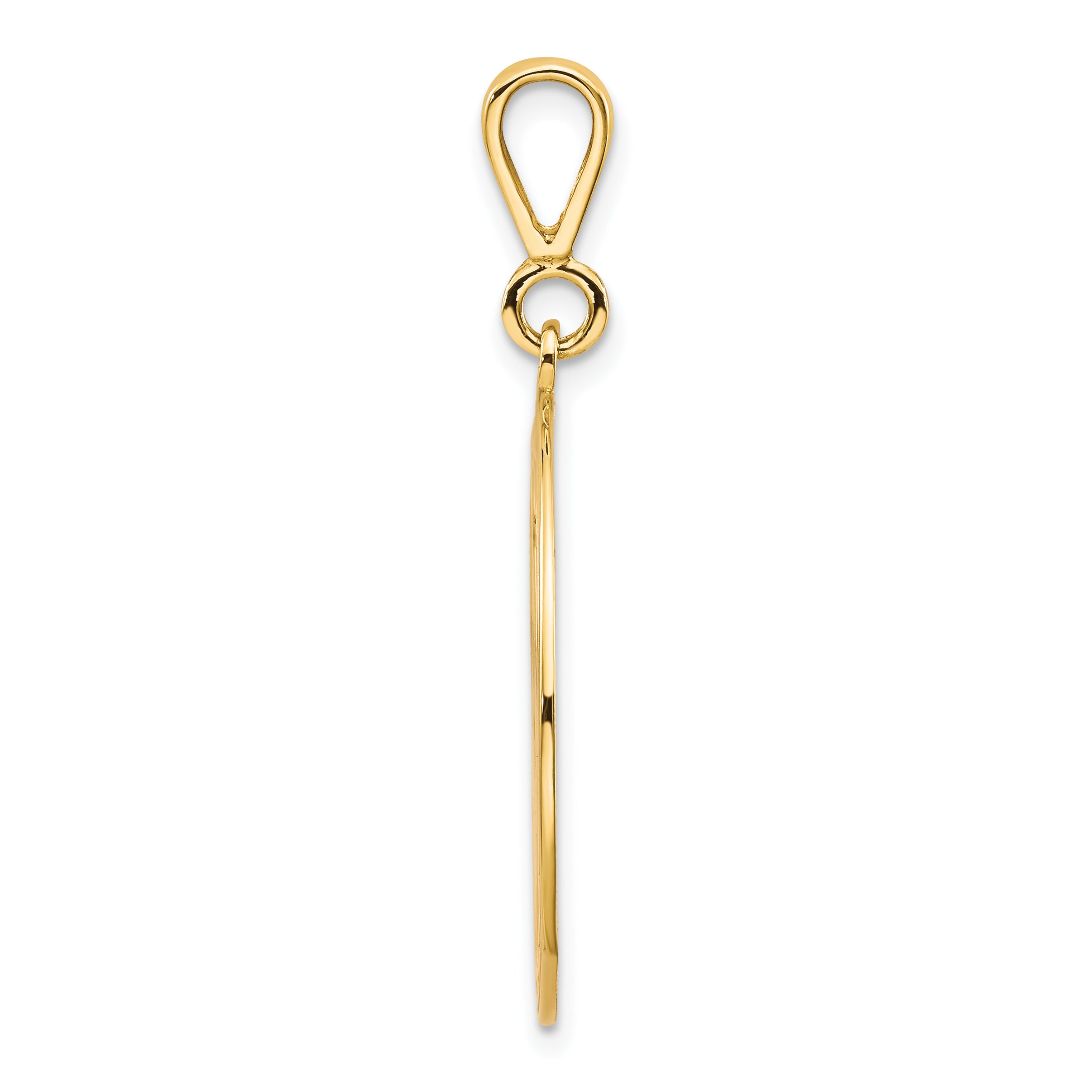 Sophia Jewelers 14K Gold Masonic Pendant with Polished Textured Finish