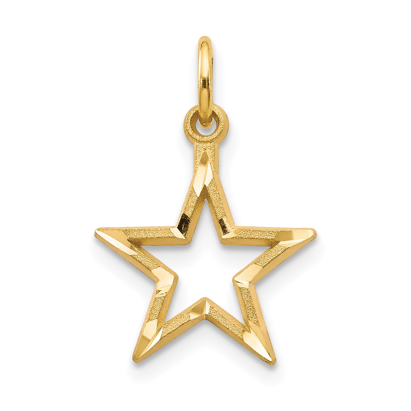 14k Diamond-cut Star Charm Main image