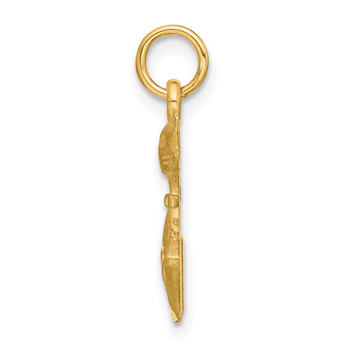 14K Brushed Gold Tom Cat Charm Pendant Elegant Themed Design Secondary image