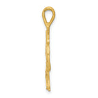 14K Gold Unicorn Charm with Brushed Diamond-Cut Elegance