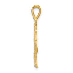 14K Gold Unicorn Charm with Brushed Diamond-Cut Elegance