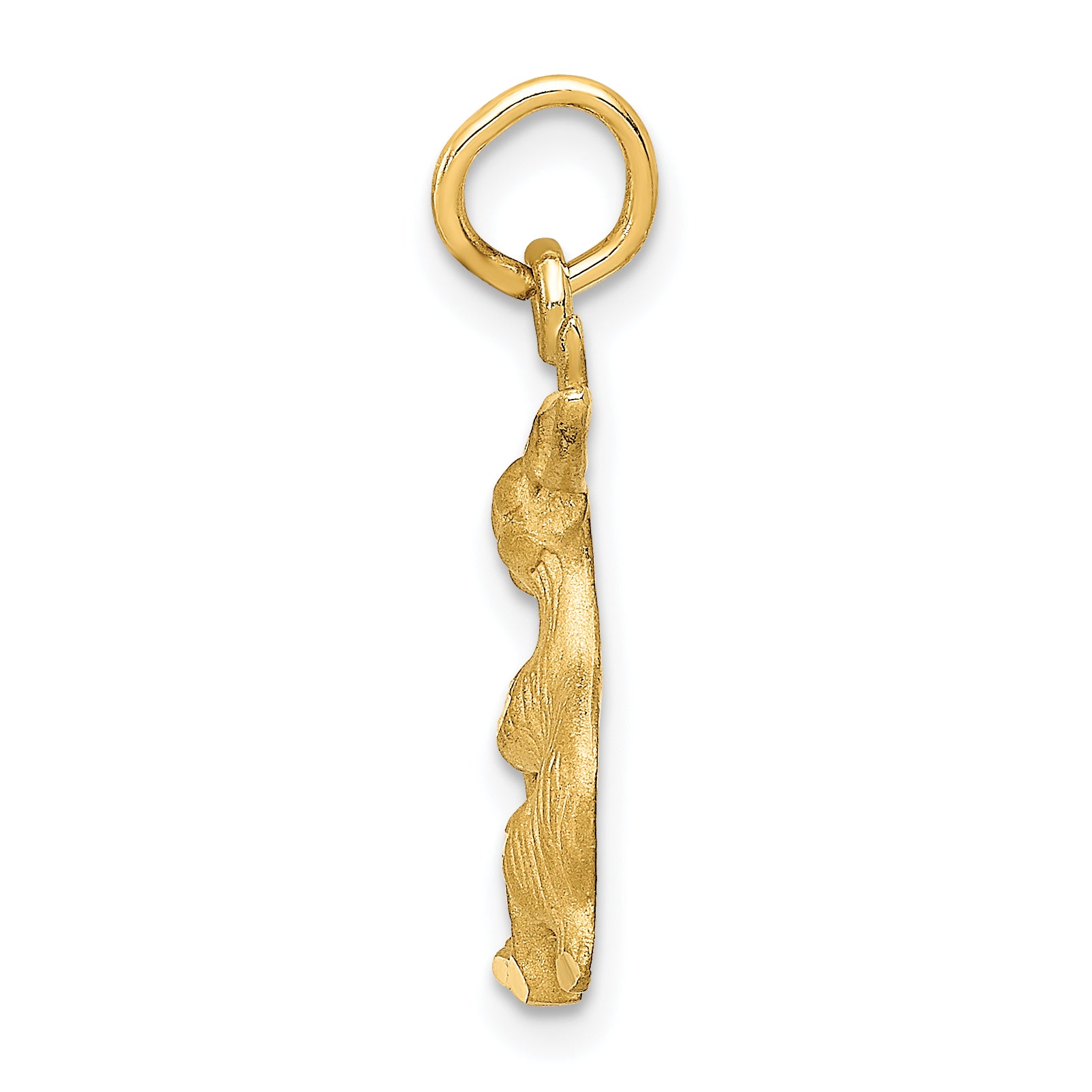 14K Yellow Gold Jack Rabbit Charm Elegant Themed Pendant
