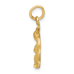 14K Yellow Gold Jack Rabbit Charm Elegant Themed Pendant