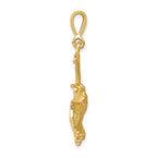 14K Gold Men's Monkey Charm Pendant Elegant Themed Jewelry