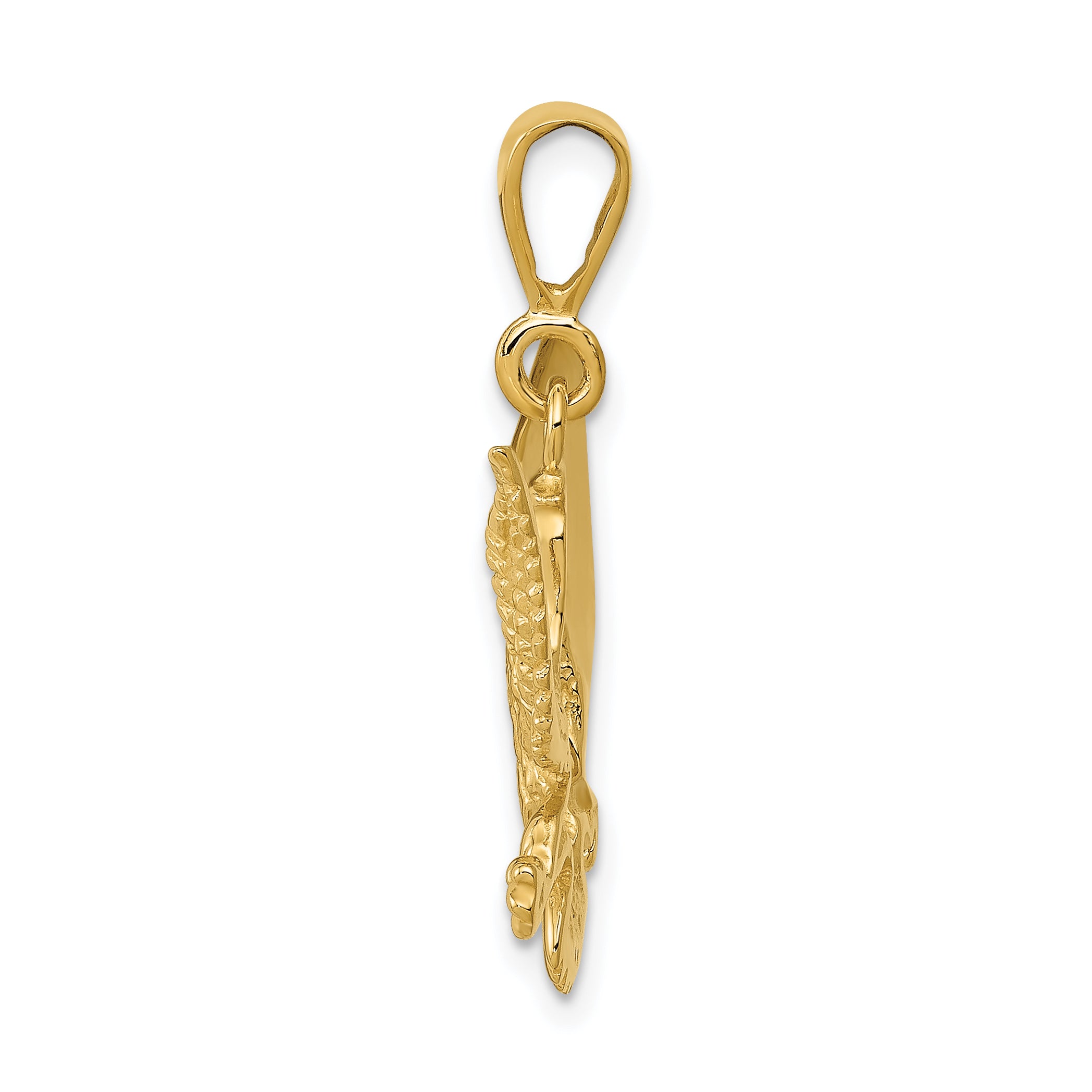Sophia Jewelers 14K Gold Men's Polished Eagle Charm Pendant Secondary image