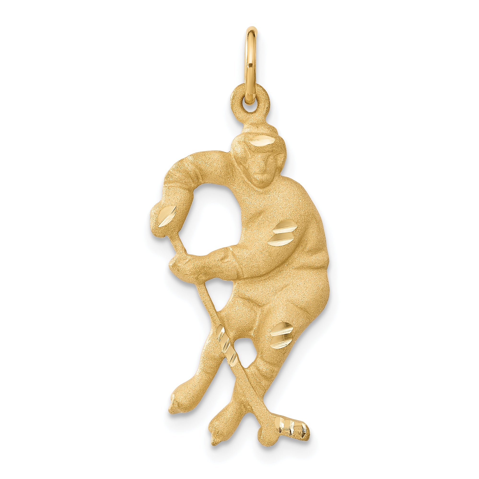 14k Hockey Player Charm Main image