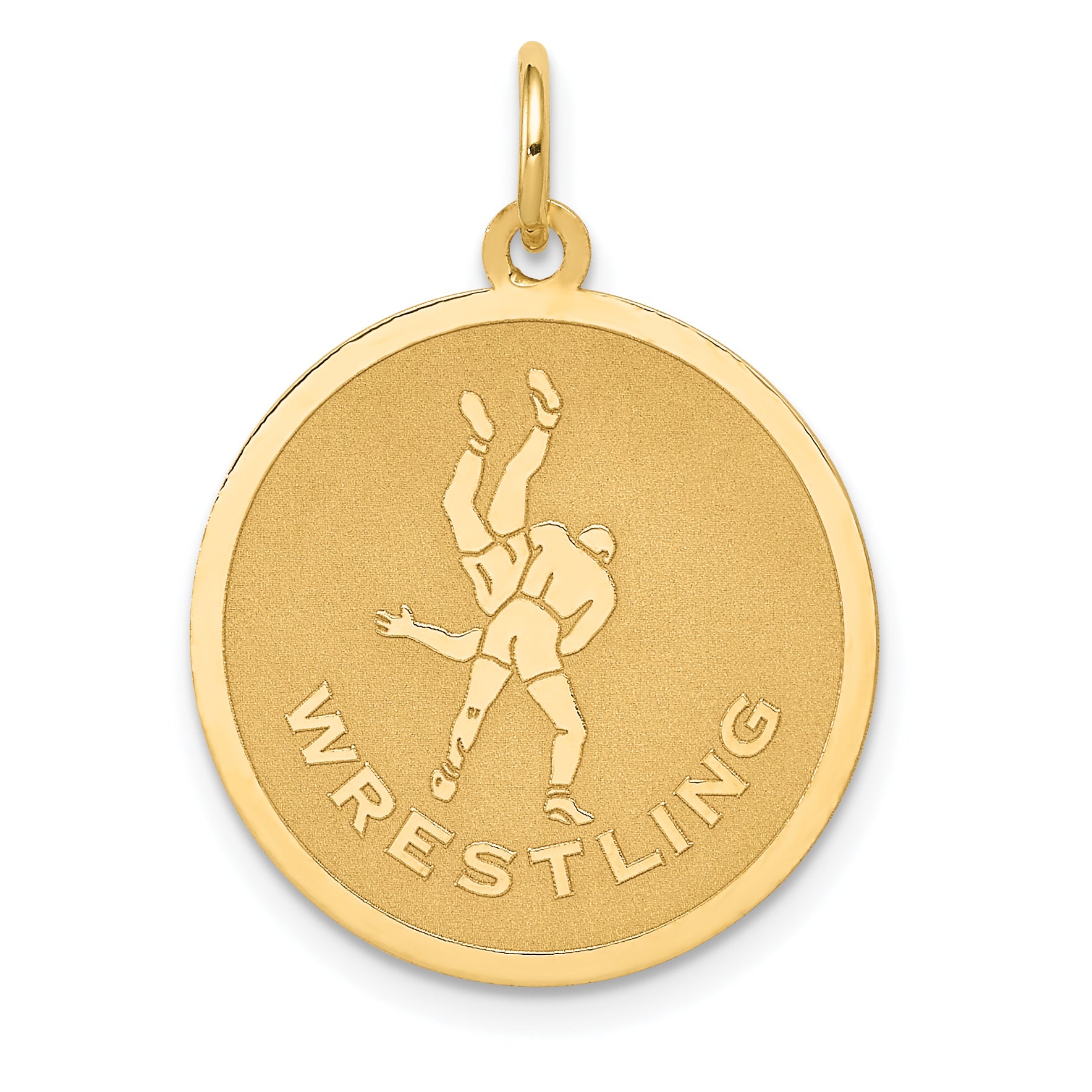 14k WRESTLING Disc Charm Main image