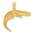 14K Gold Alligator Pendant for Men Solid Casted Design