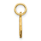 14K Gold Praying Hands Charm Pendant with Textured Detail