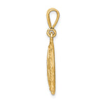 14K Gold Star of David Charm with Concave Design  Elegant Symbol of Faith