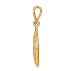 14K Gold Star of David Charm with Concave Design  Elegant Symbol of Faith