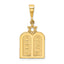 14K Polished 10 Commandment Tablets w/Star Of David Charm