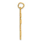 14K Gold Eastern Orthodox Cross Pendant with Polished Brushed Finish Elegant, Durable Design