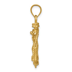 14K Gold Mariners Cross Pendant with Elegant Solid Design for Timeless Faith
