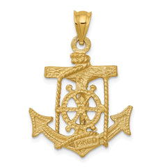 14K Gold Mariners Cross Pendant with Elegant Solid Design for Timeless Faith
