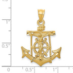 14K Gold Mariners Cross Pendant with Elegant Solid Design for Timeless Faith
