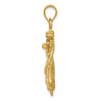 14K Gold Mariners Cross Pendant with Solid Design and Symbolic Elegance