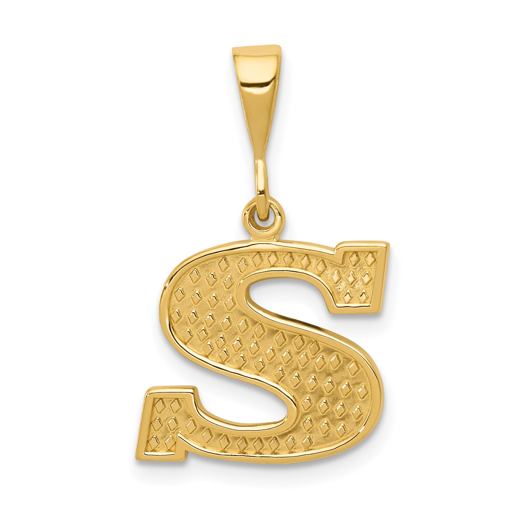 14k Textured Initial S Charm Main image