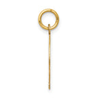 14K Gold Dove Confirmation Charm Elegant Flat Back Design