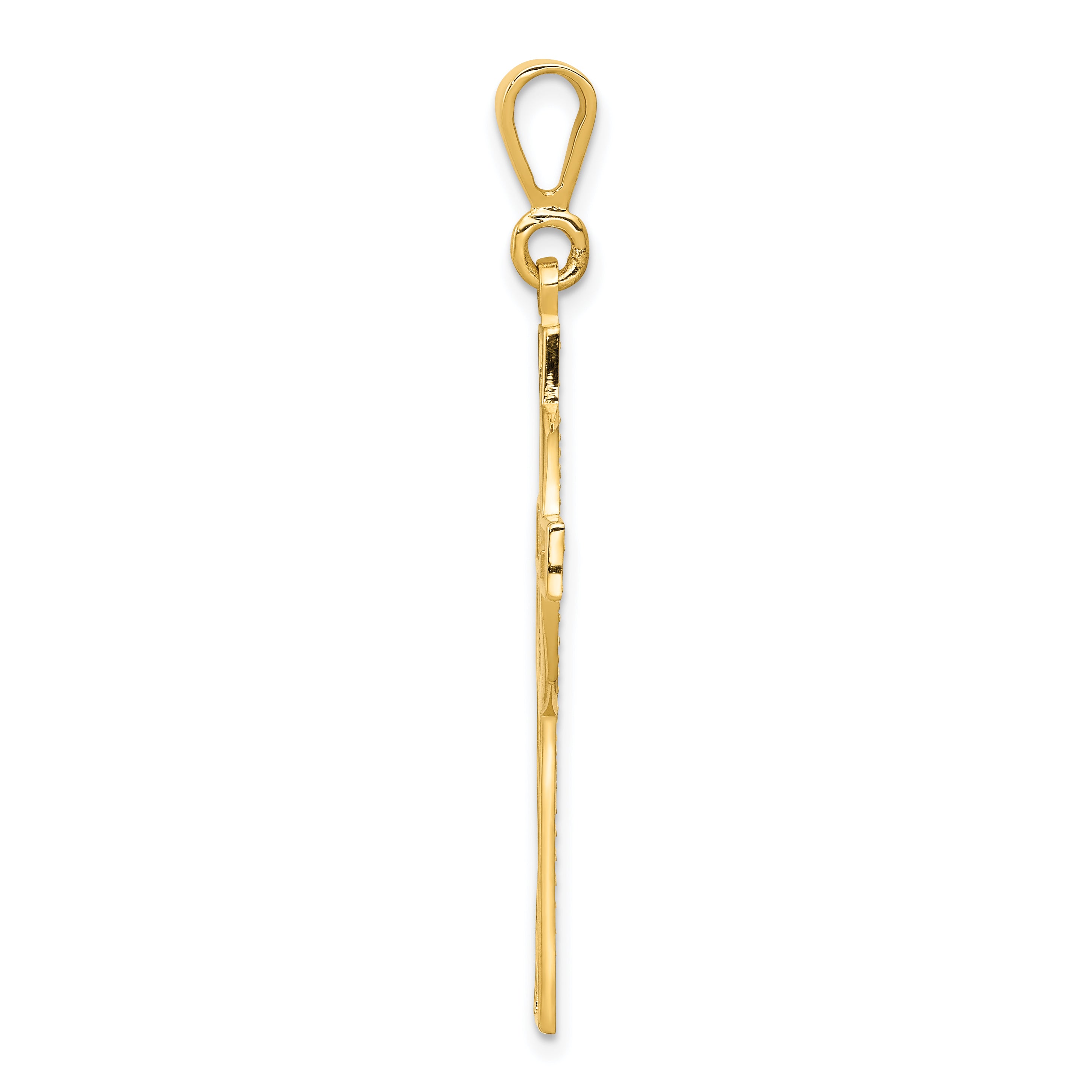 Sophia Jewelers 14K Gold Celtic Cross Pendant with Polished Finish