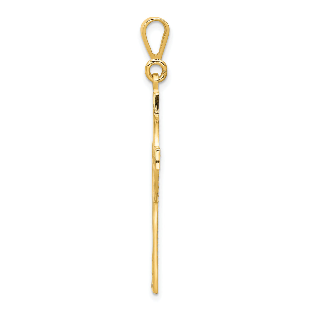 Sophia Jewelers 14K Gold Celtic Cross Pendant with Polished Finish