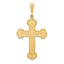 14k Budded Cross Pendant