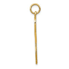 14K Gold Polished Ankh Cross Pendant with Textured Design
