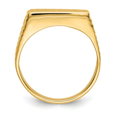 14k 7.0x15.0mm Open Back Men's Signet Ring