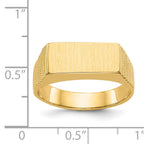 14k 7.0x15.0mm Open Back Men's Signet Ring