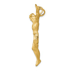 14K Gold Diamond-Cut Pendant Slide for Omega Chains Polished & Brushed Finish