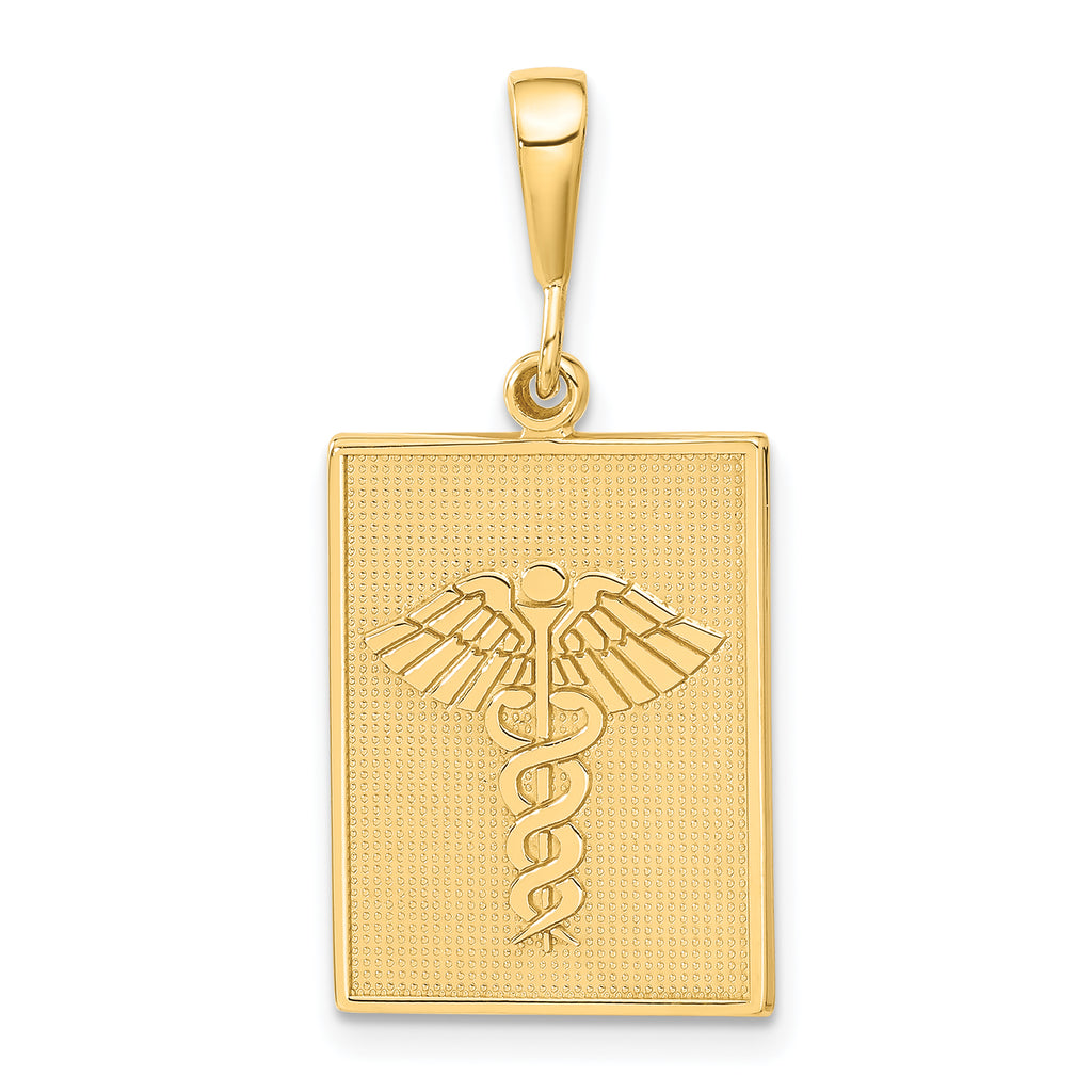 14k Caduceus Pendant