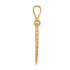 14K Gold Reversible I LOVE YOU Heart Pendant Polished Finish