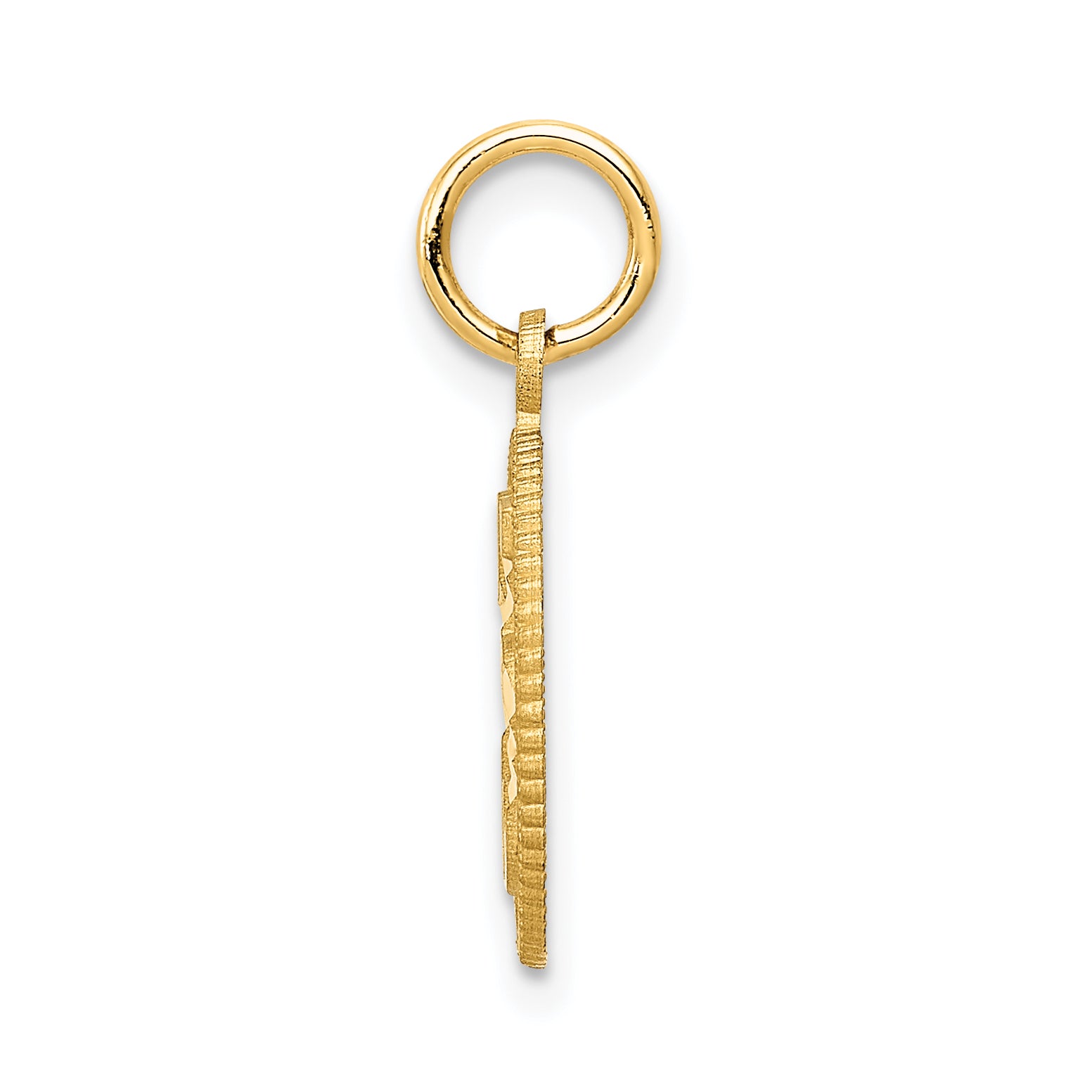 14k #15 Circle Pendant Secondary image
