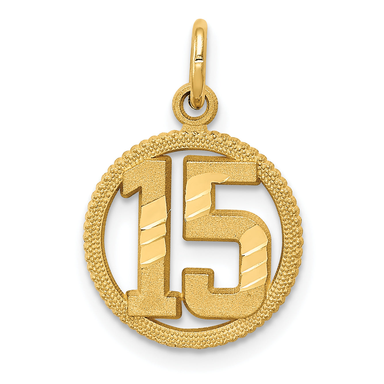 14k #15 Circle Pendant Main image