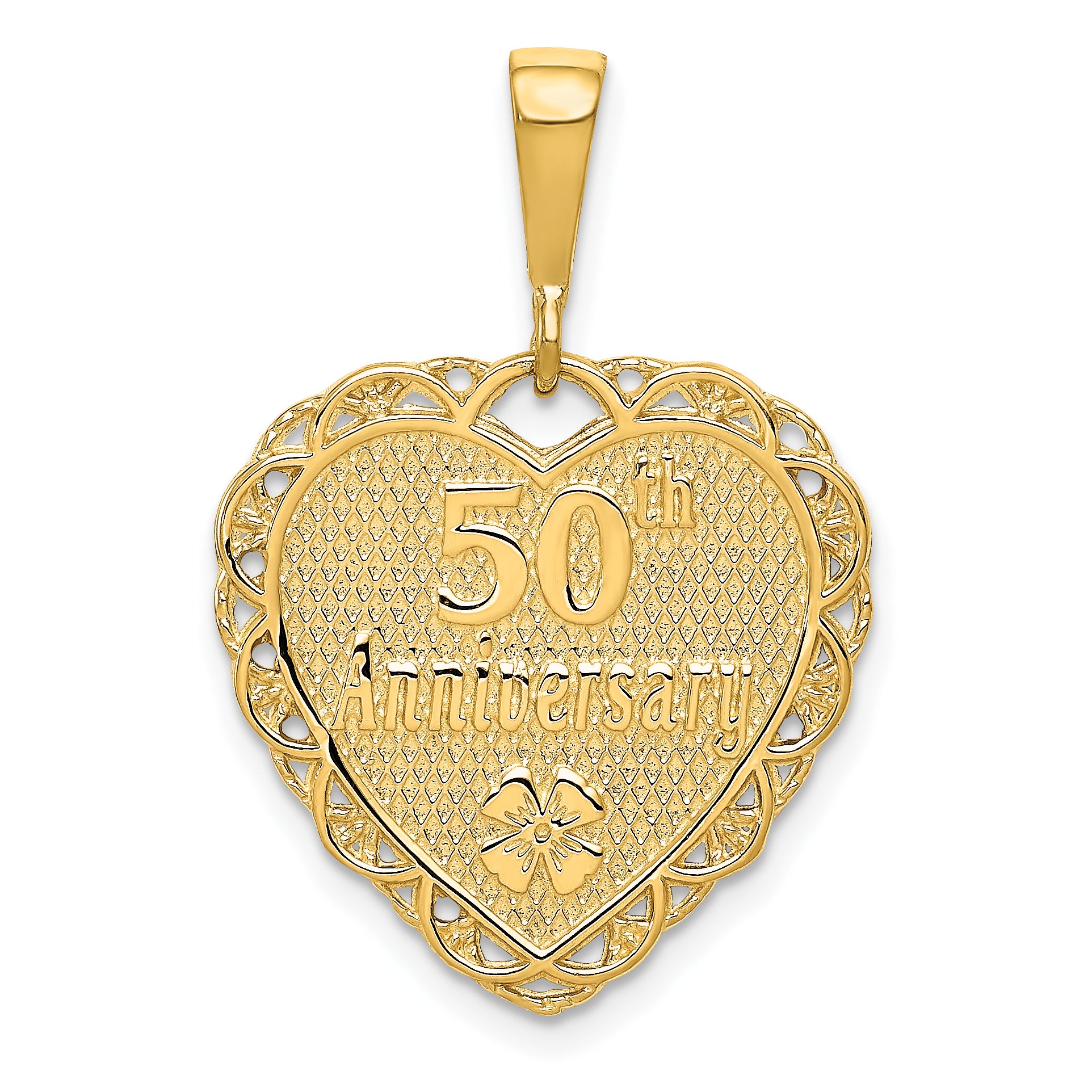 14k Reversible 50th ANNIVERSARY Charm