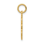 14K Yellow Gold Textured Bride and Groom Charm with Polished Finish