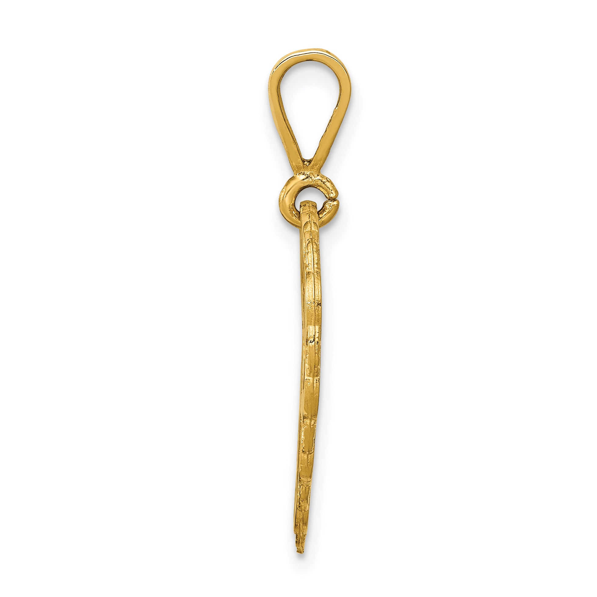 14K Gold Reversible For My Mom Charm with Polished Finish