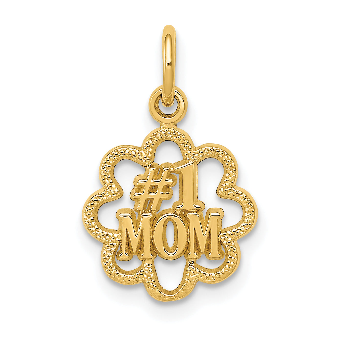14k #1 MOM Charm Main image