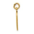 14K Gold Best Sister Break-Apart Charm Pendant with Flat Back Design
