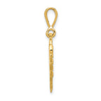 14K Gold Reversible Heart Charm for My Daughter Elegant Gift