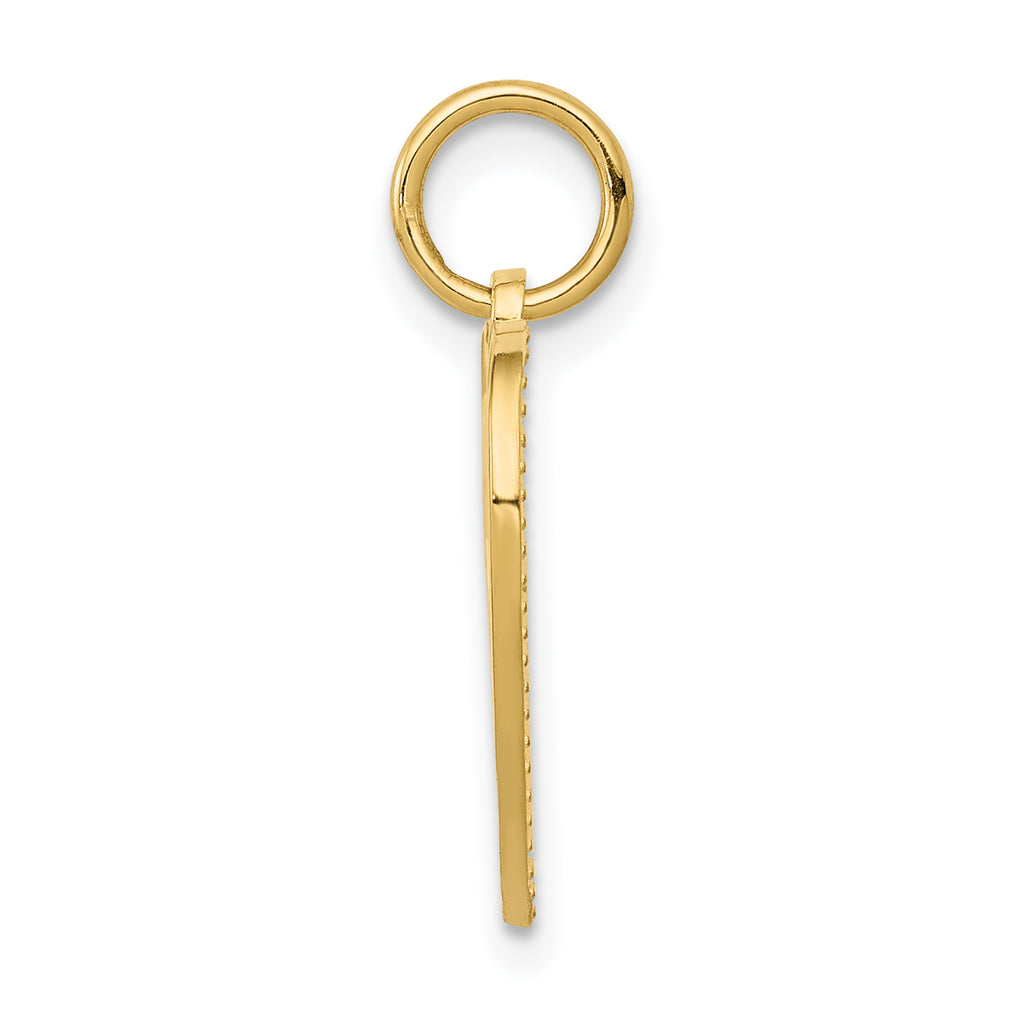 14K Gold Themed Pendant with Sentimental Flat Back Design