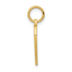 14K Gold Themed Pendant with Sentimental Flat Back Design