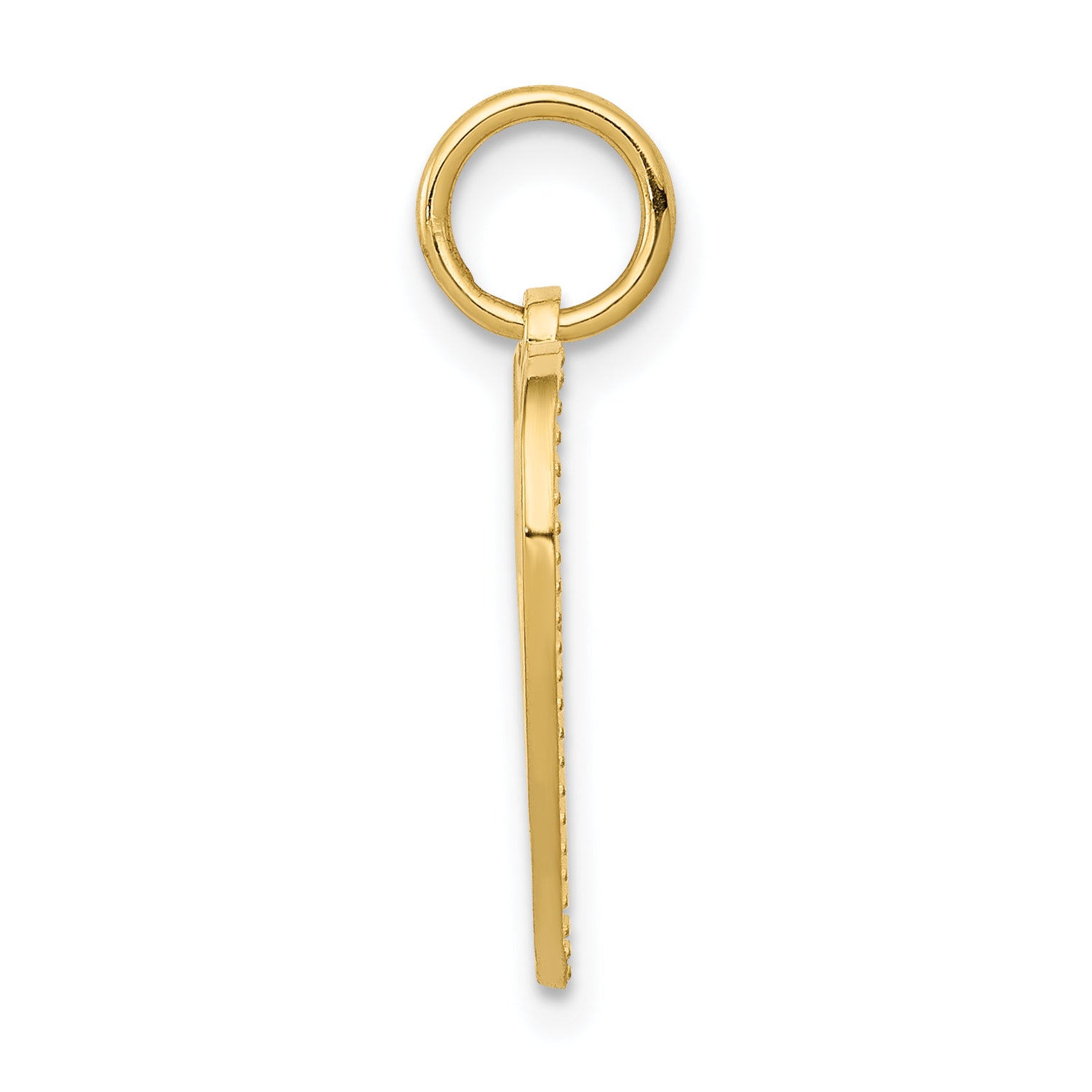 14K Gold Themed Pendant with Sentimental Flat Back Design